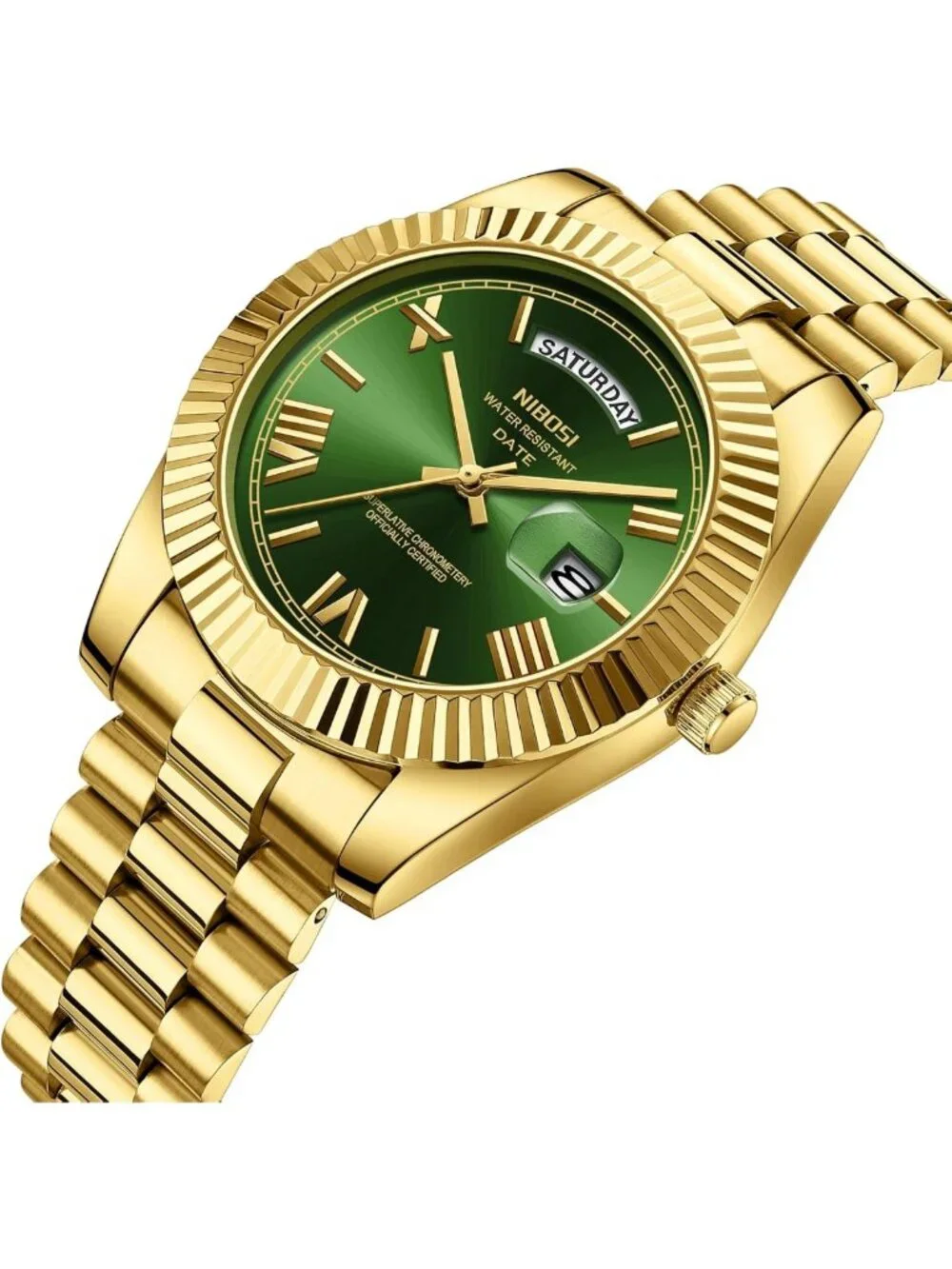 Stylish Men's Analog Quartz Watch - Rose Gold Stainless Steel, Waterproof